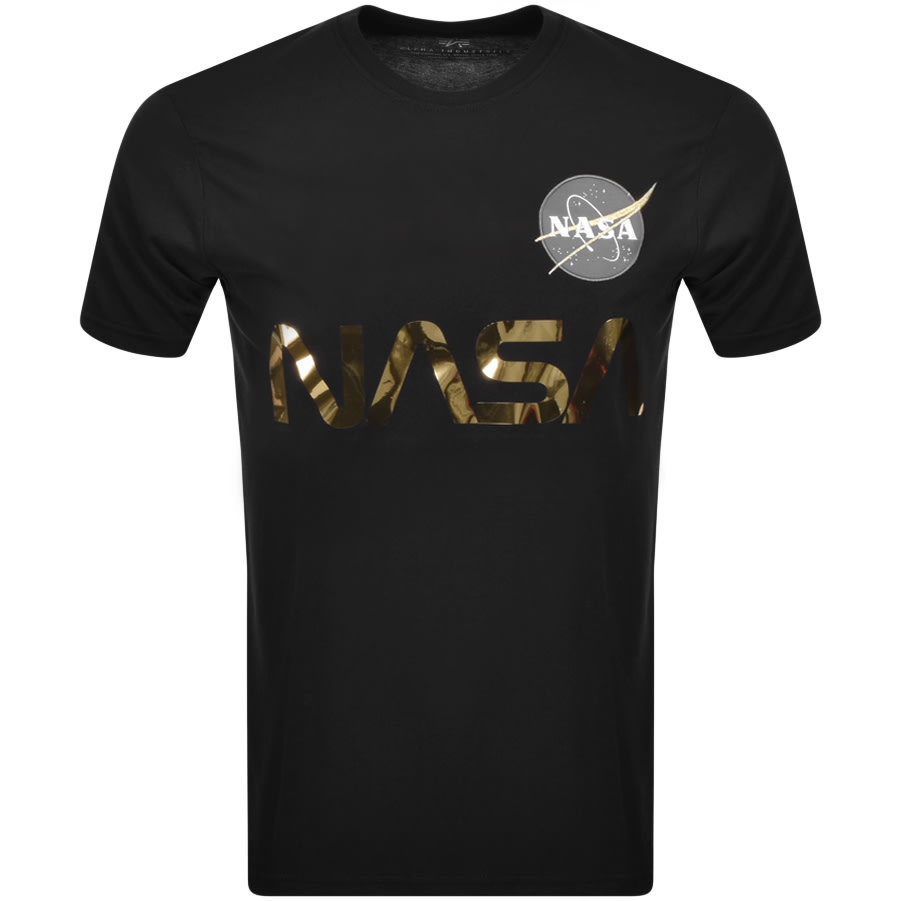 Alternative Image for ProductAlpha Industries Nasa Reflective T Shirt Black1